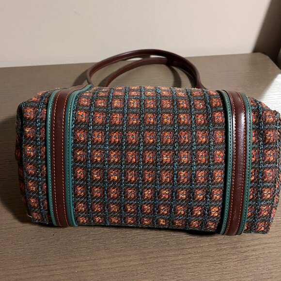 Rare Longchamp  Wool/Leather Tote Bag - Picture 6 of 12